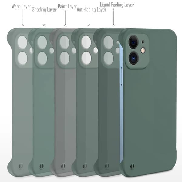Passar iPhone 11; Vitt ultratunt ramlöst hårt telefonfodral, ramlöst stötsäkert frostat bakstycke. Vit iPhone 11
