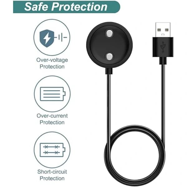 Til SUUNTO 9 Peak Pro/Vertical/ Race/Race S/Ocean Oplader USB Oplader Smartwatch Opladerkabel Erstatningsoplader Sort