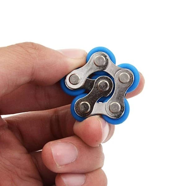 st Fidget Cube Stress Relief Kedja Nyckelring Spänne Cykelkedja Avkopplingsleksak