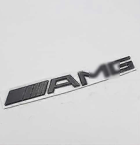 2024 3D AMG Emblem ABS Baklucka Logotyp Märke Dekoration Presentdekal (krom), silver-XF1-