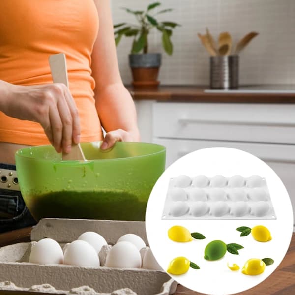 Citron Silikoneform Mousse Chokoladeforme til Hjemmelavet Sæbe Kage Bagværk Bageværktøj Forme
