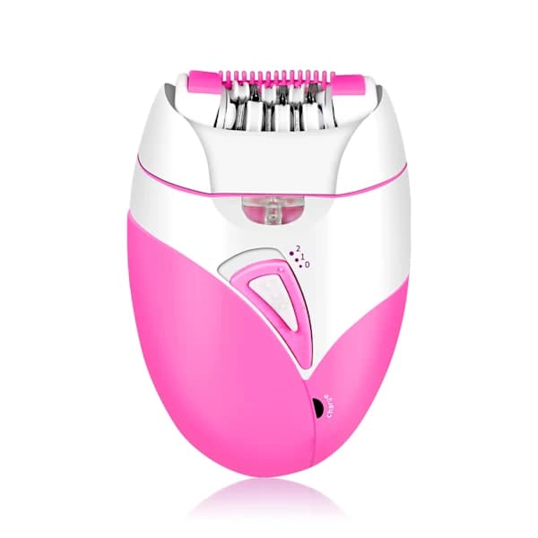 Elektrisk hårfjernings-epilator oppladbar avtakbart hode for kvinner menn hårtrimmer rosa