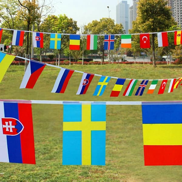 100 land flaggbanner 25M internasjonal verden 82ft barpar
