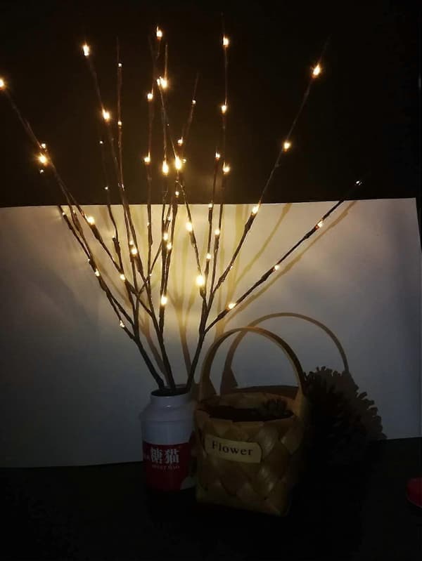 3-pack (76 cm) dekorativa LED-julgransgrenar med ljus