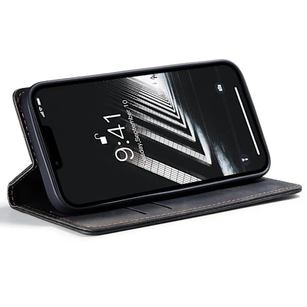 CaseMe Slim Wallet Cover iPhone 15 Sort (YH)