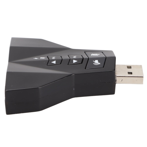 USB ljudkort Virtuell 7.1-kanals extern stereoljudadapter för PS4-hörlurar för bärbar dator