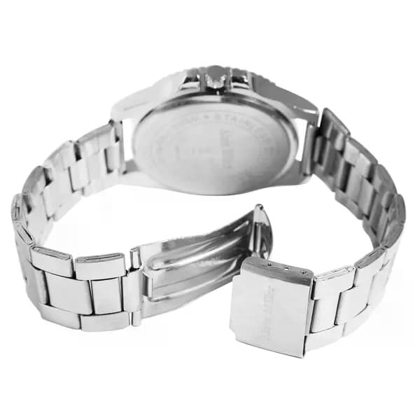 Herrklocka 39 mm med grön urtavla och stålarmband – S
