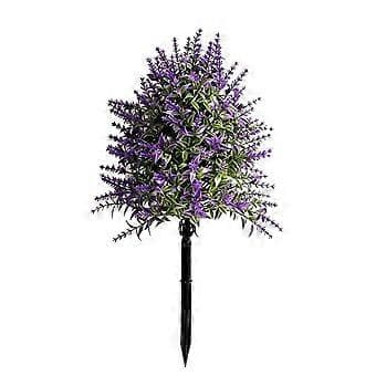 Kunstig lavendel-topiary – UV-resistent med pind – til hjem, bryllup, terrasse, veranda