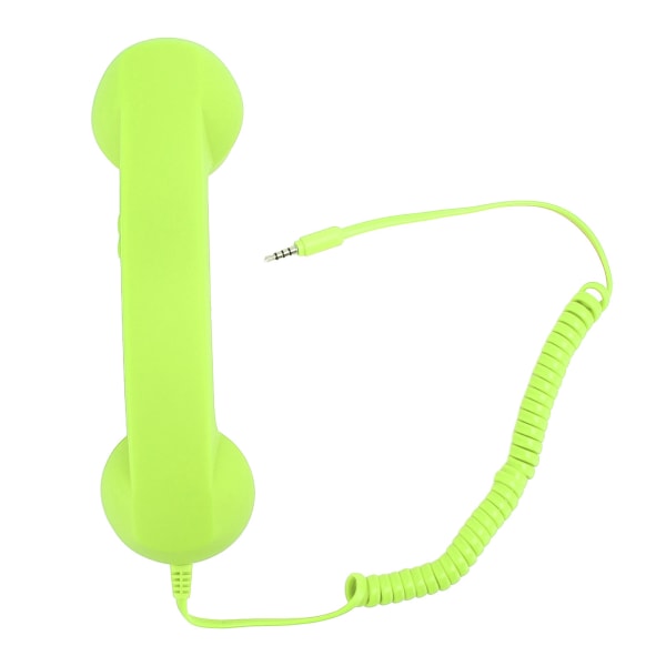 Retro telefonmottagare Professionell 3,5 mm kontakt Strålningssäker trådbunden mobiltelefonlur för smartphone PC Grön