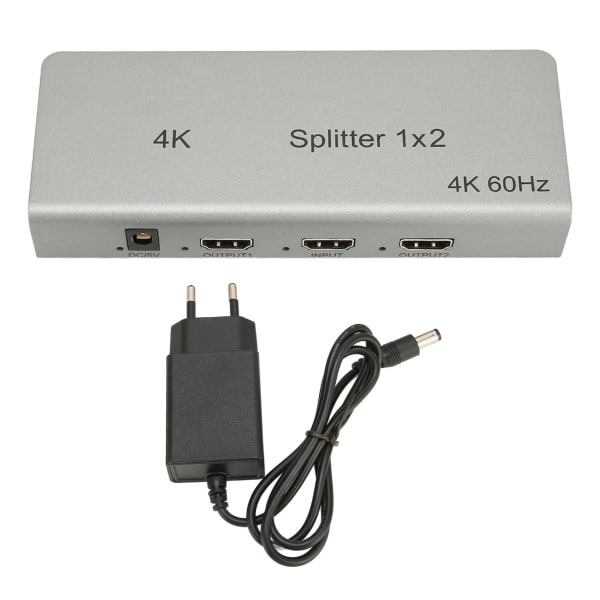 HD Multimedia Interface Splitter 4K 1 in 2 Out Sound Video Duplicator för Xbox för PS4 HDTV 100‑240V