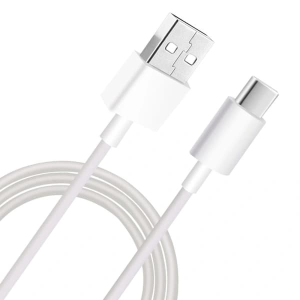 5-pakning 1M Type-C ladekabel/ladeledning hvit