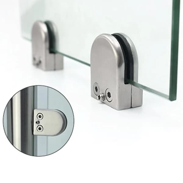 Glasklemmer 4 stk. rustfrit stål glasklemmer justerbar glasbeslag flad bagside til balustrade