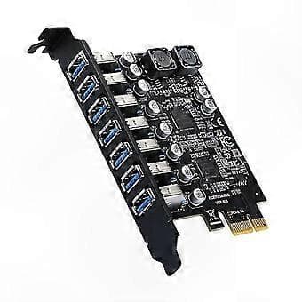 PCI-E til 7-ports USB 3.0 udvidelseskortadapter med USB 3.2-understøttelse