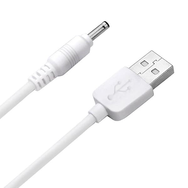 USB til DC 3.5v opladerkabel erstatning til Foreo Luna/luna 2/mini/mini 2/go/luxe ansigtsrenser USB opladerledning 100cm elfenben
