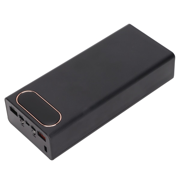 L16 16x18650 DIY Power Bank 2 USB utgång 22,5W Case med LCD-skärm och Micro Type C-ingång Svart