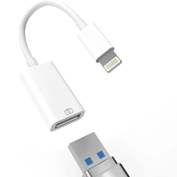 iPhone-adapter till USB - USB 2.0 hona till Lightning - OTG Vit Vit