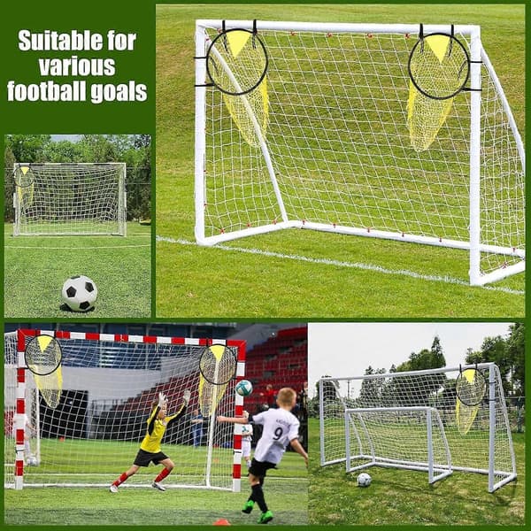 Fodboldtræningsnet med præcisionsmål, foldbart fodboldmål til havebrug, holdbart design