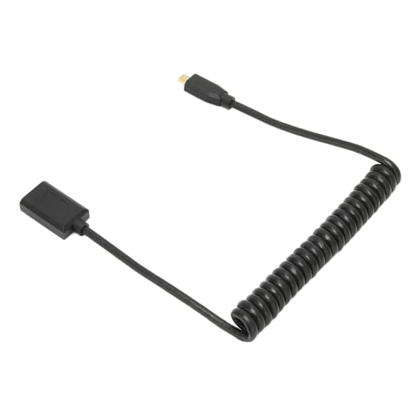 HD Multimedia Interface-kabel Micro till hona 8K 60Hz 48Gbps Spiral Videoadapterkabel för surfplatta TV-kamera