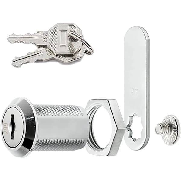 2-pack brevfackslås 30 mm säkerhetslås - möbellås - kamcylinder med