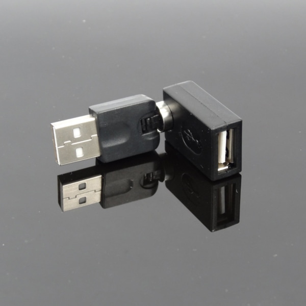 USB En hane till en kvinnlig adapter 360 graders vridbar USB adapter för PC Laptop TV Mobiltelefon