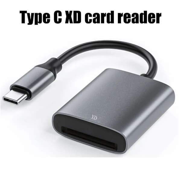 USB C-kortlæser USB C højhastighed til XD-hukommelseskortlæseradapter overførselsstik til telefoner/tablets/computere sort