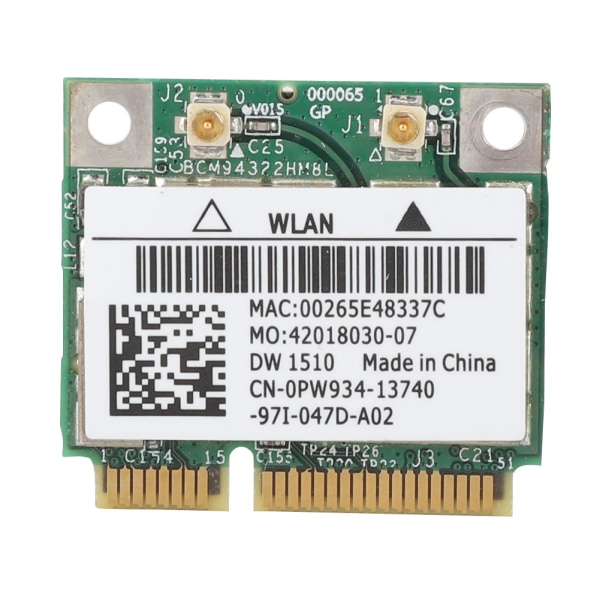 BCM94322HM8L DW1510 Dual Band 300Mbps Mini PCI-E trådlöst nätverkskort för DELL E4200 E5500