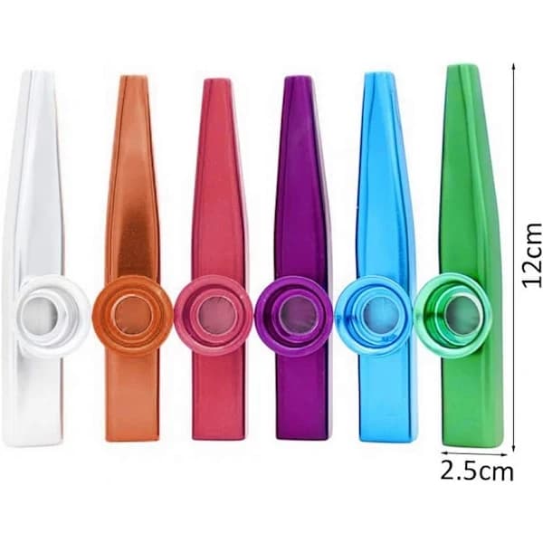 Multipack Metall Kazoo Set - Musikinstrument för barn och presenter