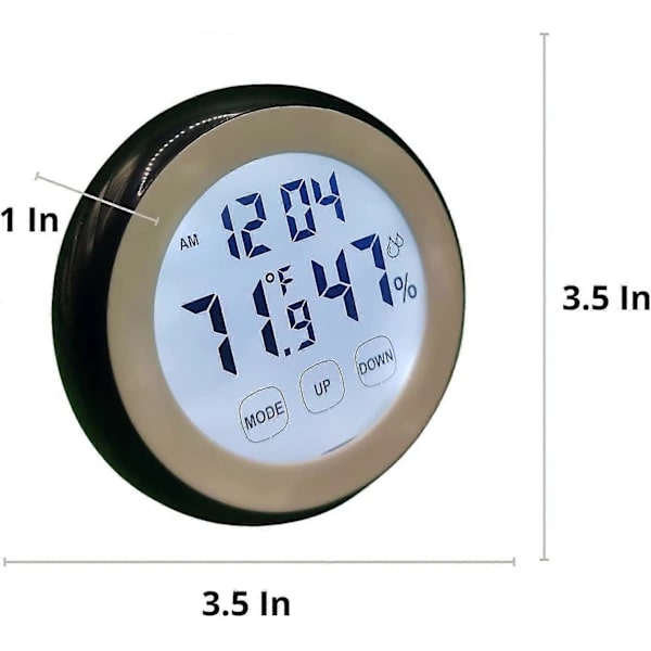 Innendørs termometer, digitalt hygrometer, romtermometer, temperatur og