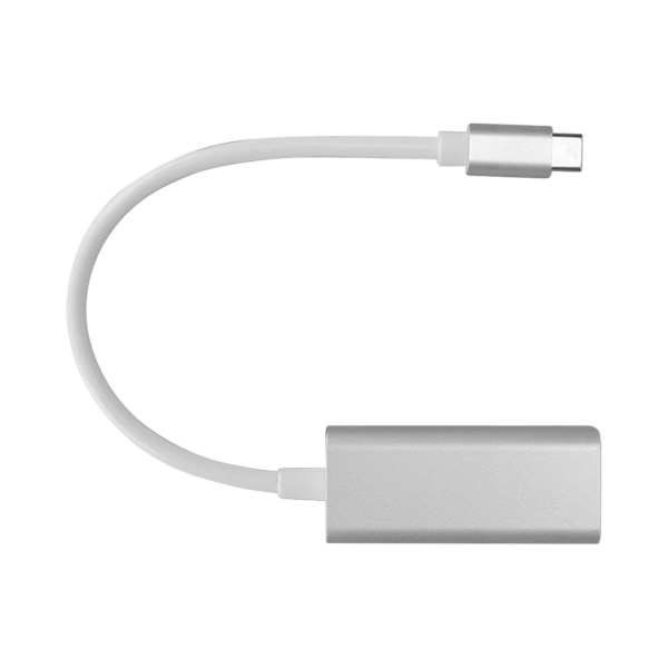 USB C till RJ45 Ethernet-adapter Snabb anslutning Drivrutin gratis Silver Type C till RJ45 Gigabit Ethernet-port för hemmakontor