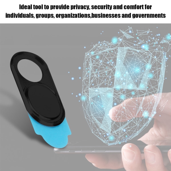 3st cap Kamera Privacy Protect Sticker Webcam Cover för Smartphone Tabletter (Silver)