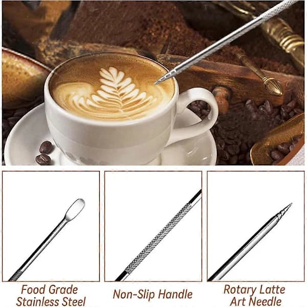 22-dele espressokaffe tilbehørssæt, 51 mm espressokaffe tamper sæt, Aquaforge