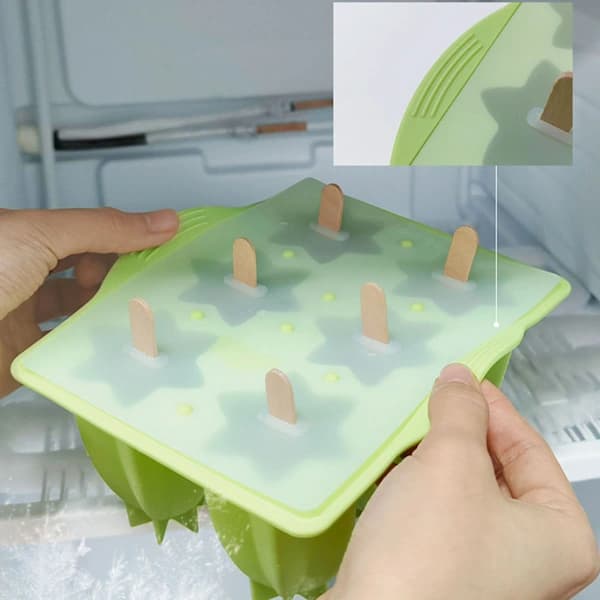 Huller Is Silikoneforme DIY Isbakke Iskubeforme Ispindeforme Fødevaregodkendt Materiale Form Håndlavede Gadgets Gul