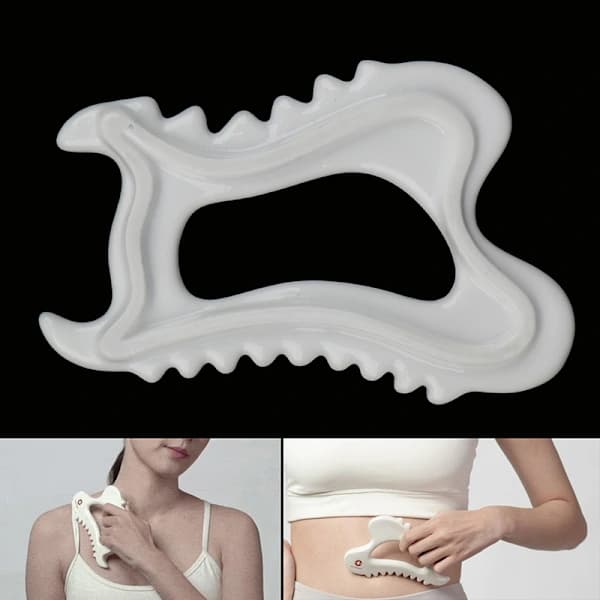 Gua Sha Keramisk Rektangulär Ansiktsmassagebräda Verktyg
