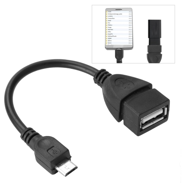 Mini Android Mobiltelefon OTG Connect Kabel Datum Adapter V8 Interface Micro USB till USB Hona
