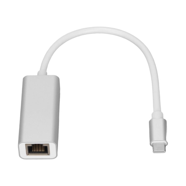 USB C till RJ45 Ethernet-adapter Snabb anslutning Drivrutin gratis Silver Type C till RJ45 Gigabit Ethernet-port för hemmakontor