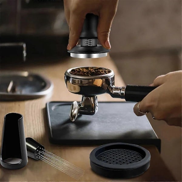 22-dele espressokaffe tilbehørssæt, 51 mm espressokaffe tamper sæt, Aquaforge