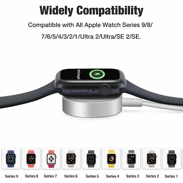 Til Apple Watch USB-C hurtigopladende smartwatch-oplader 2,5W 1m