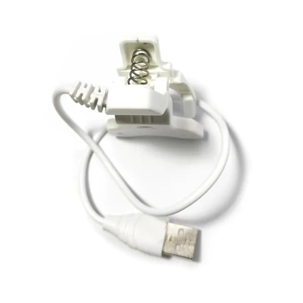 Universal Smartwatch USB-opladerkabel Opladerclips 2-benet afstand 9 mm Hvid