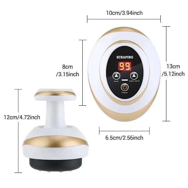 Kropsmassager til cellulite og lindring af rygsmerter med varmeterapi (bruges via USB-strømforsyning)
