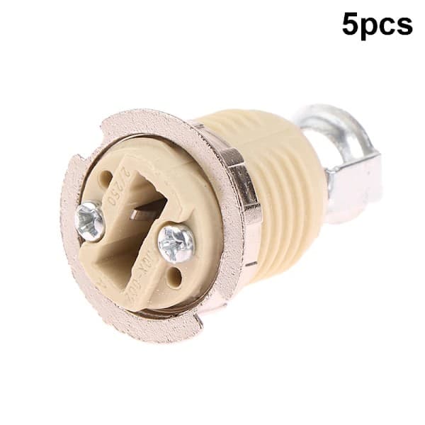 5-pakning G9 Helkeramisk Lampeholder med M10 Gjengemontering
