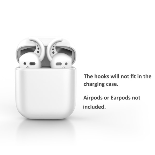 Öronkrokar Fodral Silikon Antislip Earbuds Tips kompatibla för EarPods