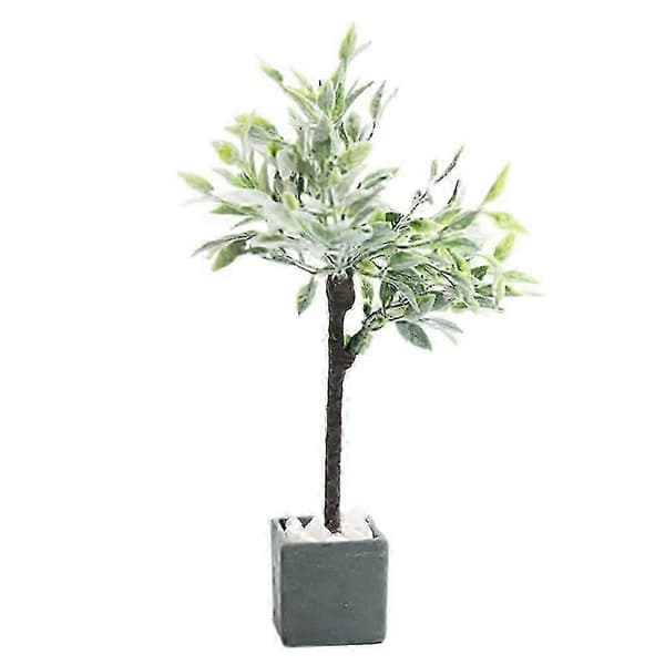 Mini Plante Miniature Potteplanter Bonsai Dekoration Egnet 1:6 1:8 1:12 Tilbehør, Sort