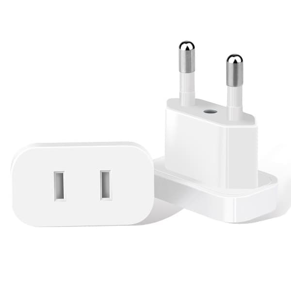 Europeisk standard vit kontakt 4,0 mm reseadapter