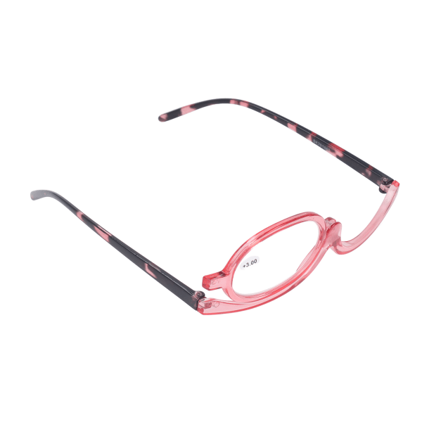 Sminkglasögon Lättviktsvikt roterande enkellins Damförstorande Kosmetiska glasögon med elegant case +3,00