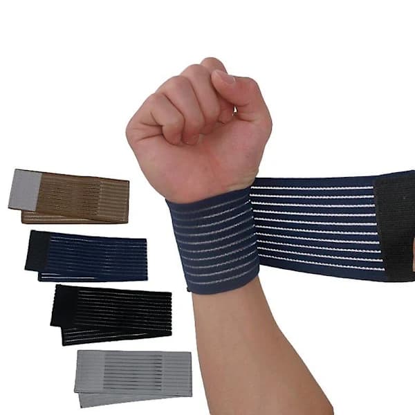 2x elastiska handledsstöd Sport Handskydd Bandage Remmar Skydd Svart