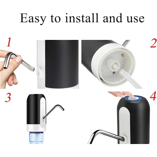 st vattenpump med pumpsystem och avtagbar USB-vatten