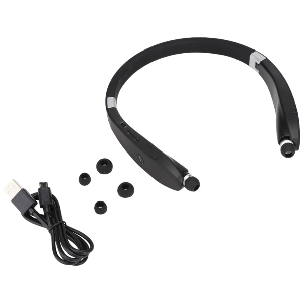 SX-991 Hängande typ av hopfällbar hals Teleskopiskt headset Trådlös Bluetooth hörlur (svart)