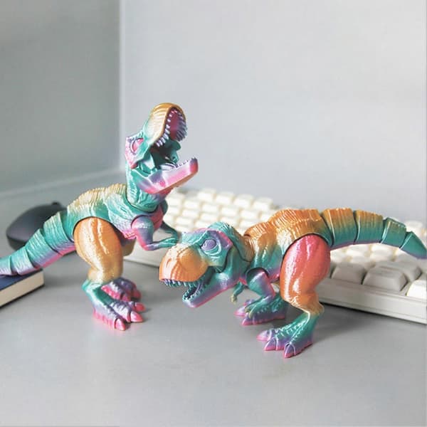 9 cm dinosaurfigur – 3D-printet fidget med bevegelige ledd
