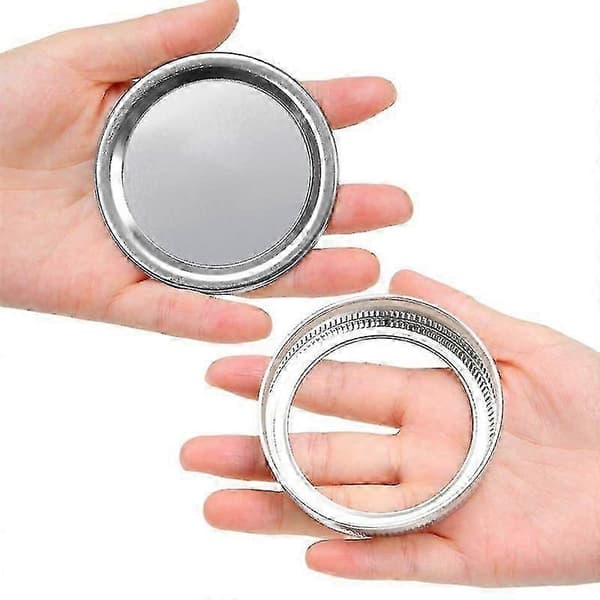 24-pack konserveringslock, vanliga murarburkslock och ringar, delade läckagesäkra förvaringslock