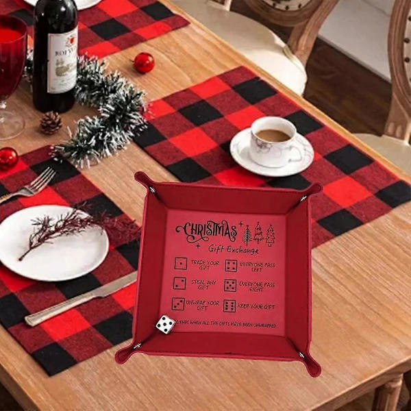 Julspel stjärntecken för julklappsbyte - Rolig spelbricka för julklappsbyte röd
